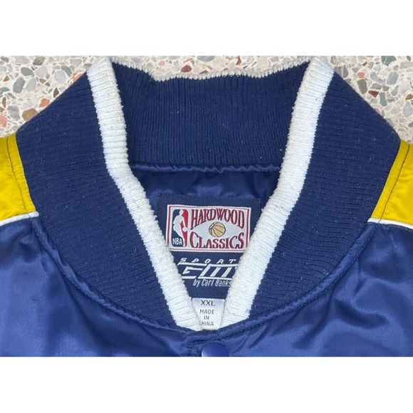 G-III by‎ Carl Banks Vtg NBA Indiana Pacers Embroidered Satin Jacket Size XXL - Picture 4 of 11